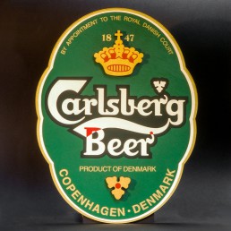 Targa Carlsberg in legno